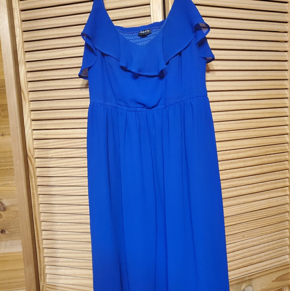Torrid plus size blue summer dress